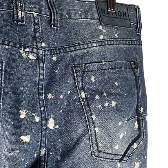 Parish Nation Men's Size 36 Bleach Splatter Distressed Jeans Funky - Picture 8 of 11